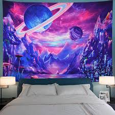Shipped with usps first class package. Buy Serborlur Planet Tapestry Trippy Mountain Tapestry Psychedelic Galaxy Space Tapestry Fantasy Mushroom Tapestry Magic River Landscape Tapestry Wall Hanging For Bedroom Online In Taiwan B08z34t49j