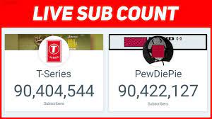 Pewdiepie Vs T Series Live Sub Count Who Will Prevail Youtube Live Sub Count Pewdiepie Sub Count
