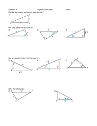 2) using special relationships in right triangles. Trigonometry Ratios In Right Triangles Worksheet Nidecmege