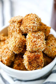 Try it in steaming hot stews, tangy asian soups, cool and creamy dips, or light and fragrant side salads. Baked Breaded Tofu Chicken Vegan Pickled Plum Easy Asian Recipes Recipe Delicious Tofu Breaded Tofu Firm Tofu Recipes