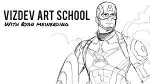How To Draw Marvel Studios' Captain America With Ryan Meinerding - Youtube