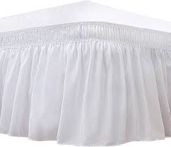 ( 4.8 ) stars out of 5 stars 14 ratings , based on 14 reviews 20 comments Amazon Com Biscaynebay Wrap Around Bed Skirts With Adjustable Belts White For King Cal King Size Beds 15 Inches Drop Elastic Dust Ruffles Easy Fit Wrinkle Fade Resistant Silky Luxurious Fabric