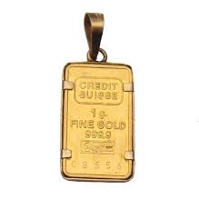 24k Fine Gold Bar Credit Suisse 1 Gram Bullion Ingot 14k Framed Charm Pendant Vintage By Bonniesbooty On Etsy Gold Silver Market Gold Bar