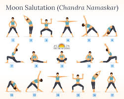Please click on the link below to listen to sanskrit pronunciation of sun salutation: Moon Salutation Chandra Namaskar Try This Cooling Yoga Sequence Soon The Art Of Living