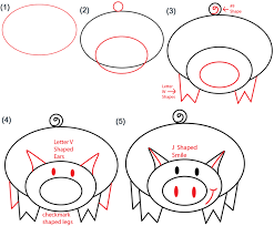 If you want to put these tips to practice, then you can try a few simple lessons from this site below. Big Guide To Drawing Cartoon Pigs With Basic Shapes For Kids How To Draw Step By Step Drawing Tutorials Shapes For Kids Cartoon Drawings Drawing Lessons For Kids