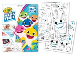 Five dancing little sharks and their friend. Crayola Color Wonder Baby Shark Coloring Pages Set Brickseek