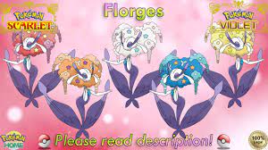 Shinynon-shiny Florges Forms 6IV Pokémon Scarletviolet 100% Legal - Etsy