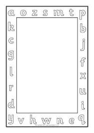 Abc Letters Clipart Black And White Alphabet A4 Page Borders Black And White Sb11409 Page Borders Abc Coloring Alphabet