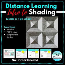 This Distance Learning Shading Art Lesson Is Great For Middle Or High School Students It Contain High School Art Lessons Art Lessons Middle School Art Lessons