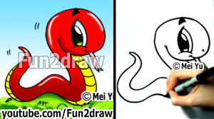 You can create all kinds of cute and kawaii chibi animals! How To Draw A Snake Free Online Art Lessons Mei Yu Fun2draw