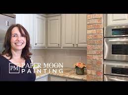 My kitchen cabinets are white! Painted Cabinets Benjamin Moore S Thunder Youtube