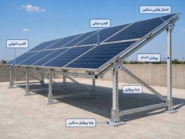 استراکچر (سازه) پنل خورشیدی چیست | نکات مهم در انتخاب بهترین سازه مناسب - مصالح باما