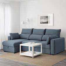 Posten neue modelle lieferzeit preis polsterung name datum modellname. Eskilstuna 3er Sofa Mit Recamiere Gunnared Blau Ikea Deutschland