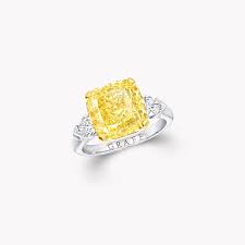 14k white gold cushion cut diamond engagement ring. Promise Cushion Cut Yellow Diamond Engagement Ring Graff