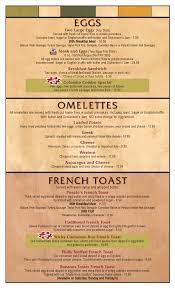Menu is for informational purposes only. Ponzios Not Your Typical Diner Menus