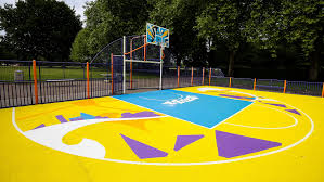 Train your player's skills and improve his game; Summerfield Park Basketball Court Updated With Colourful Mural