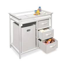 Amazon Com Badger Basket Modern Changing Table With 3 Baskets And Hamper White Baby Baby Changing Tables Modern Changing Tables Changing Table