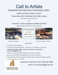 When you submit a manuscript to a journal, you often must include a cover letter. Call For Painters Muralists Public Arts Project Discover Cathedral City
