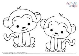 Little Monkeys Colouring Page Monkey Coloring Pages New Year Coloring Pages Coloring Pages