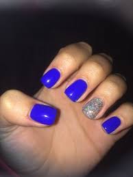 Almond royal blue acrylic nails | blue acrylic nails. Acrylic Nails Short Acrylic Nails Royal Blue With A Sparkling Accent Acrylic Nails Short Square Acrylic Nails Square Acrylic Nails Blue Glitter Nails