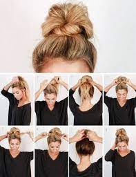 20 Ideas How To Do A Messy Bun Step By Step Lazy Girl Easy Hair Easy Hairstyles Medium Hair Styles Long Hair Styles