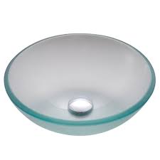 glass vessel sink in frosted gv 101fr