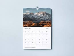 Free Wall Calendar Mockup Template Psd Free Wall Calendar Wall Calendar Design Wall Calendar