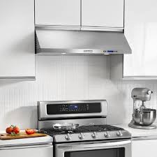 In a wall cupboard at eye level. Range Hoods Buying Guide At Menards