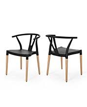 Get the modern dining chair look with a wood chair and leather or fabric seat, with most available as side or arm chairs. Black Dining Room Chairs Macy S