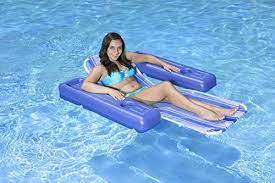 Poolmaster swimming pool floating chaise lounge caribbean. Amazon Com Poolmaster Swimming Pool Floating Chaise Lounge Caribbean Toys Games