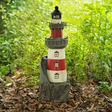 Maybe you would like to learn more about one of these? Peaktop Outdoor Rotating Solar Powered Light House Fountain Teamson