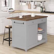Shop items you love at overstock, with free shipping on everything* and easy returns. Grey Kitchen Islands Carts You Ll Love In 2021 Wayfair