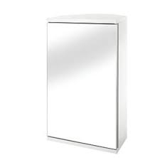 This cabinet style has a white continuous theme that is inclusive of the room. Croydex 1 Door Bathroom Corner Cabinet White 300 X 240 X 500mm Bathroom Furniture Screwfix Com