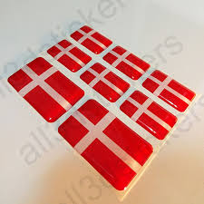 Stickdatei flagge dänemark 17x12 cm : Kfz Aufkleber Danemark 3d Flagge Fahne Gedomt Epoxy Resin