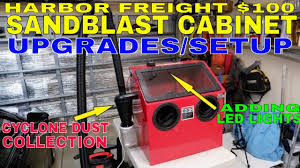 Has anyone used the blasting cabinet from harbor freight? Harbor Freight 100 Sand Blast Cabinet Setup Lighting Dust Collection System Youtube