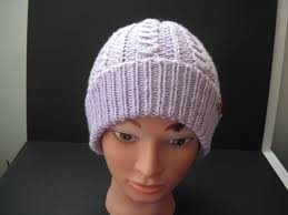 Hand Knitted Hat Toque Adult Size-m-l Acrylic Color Lilac 029 Hand Knit by  Me