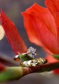 Rings With Floral Ornaments Indian Wedding Rings Engagement Rings Couple Wedding Ring Photography