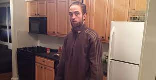 All the robert pattinson all the robert pattinson standing memes! Where Did That Cursed Photo Of Robert Pattinson In A Kitchen Come From