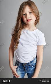 A little girl with long blonde hair in a Little Girl Long Image Photo Free Trial Bigstock