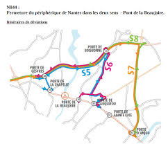Autoroutes Info Trafic France N844 Fermeture Du Peripherique De Nantes Dans Les Deux Sens Pont De La Beaujoire Modification Du Planning Des Travaux Suite A Des Conditions Independantes