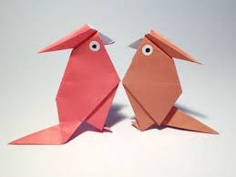 Papageien Aller Art Papier Falten Kinder Origami Papier Falten Origami Tiere