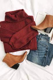It S Only Love Burgundy Cowl Neck Knit Sweater Fall Outfits Fashion Clothes