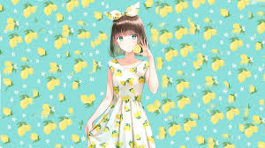 Аниме обои | anime wallpapers. Wallpaper Gadis Anime Biru Lemon Manga Kuning 1920x1080 Shintoshii 1883449 Hd Wallpapers Wallhere