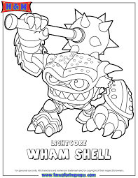 Skylanders Swap Force Water Lightcore Wham Shell Coloring Page Coloring Pages Coloring Books Skylanders