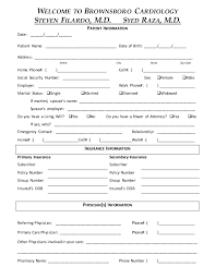 new patient forms new patient medical history