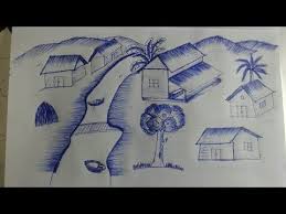 Living here by pablo perezzarate. How To Draw A Simple Village Drawing Epicmonster Drawing Youtube Village Drawing Drawings Name Drawings