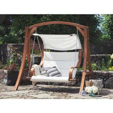 Option $562.44 $449.95 starting price. Modern Garden Swing Set Fabric Larch Wood Frame White Aprilia