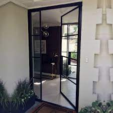 Stainless steel front door door door handles. Black Framed Steel Glass Doors