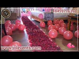 Romantic Room Decoration For Birthday Surprise At Sunny S World Pune Youtube Surprise Birthday Decorations Romantic Room Decoration Birthday Room Decorations