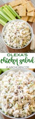 Olexa S Chicken Salad This Is The Best Chicken Salad Ever So Good Chicken Mayo Sour Cream Celer Chicken Salad Recipes Poultry Recipes Chicken Recipes
